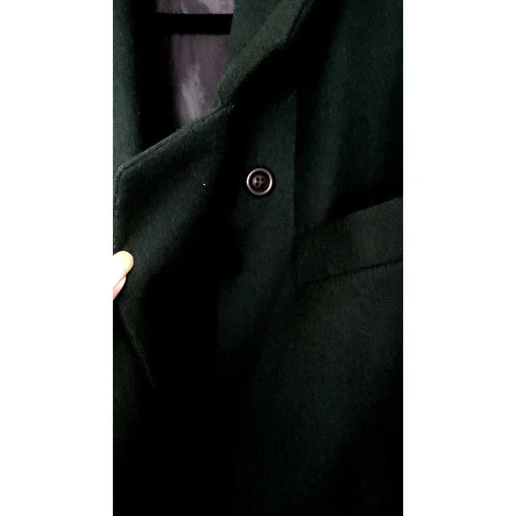 Aldopho Classics Women Sz 12 Overcoat 100% Wool Emerald Green Quiet Luxury Long - Picture 3 of 12